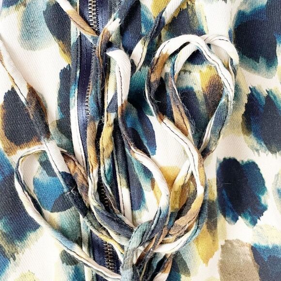 🟢Zara Printed Dot 3/4 Sleeve Shift Back Zip Dress S - Picture 10 of 10